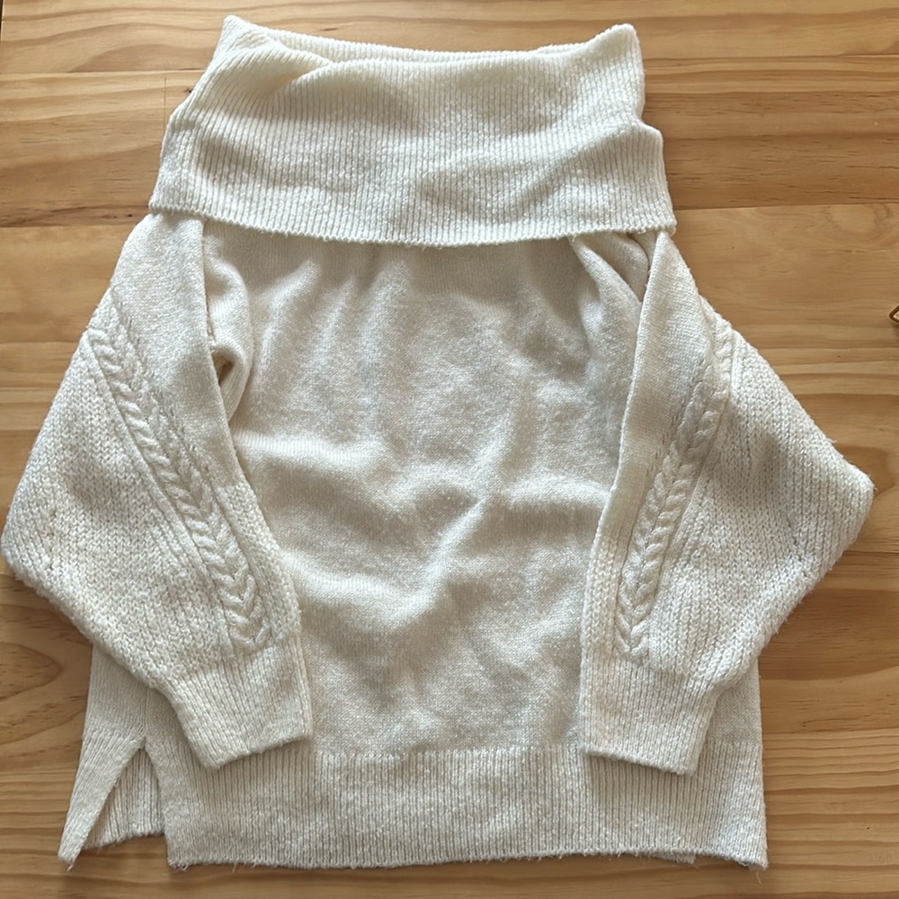 TopShop off the shoulder chunky sweater